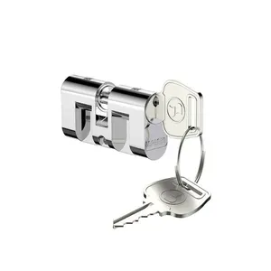 Cilindro com Parafuso Py para Fechadura Papaiz 02 Chaves 50mm Cromado