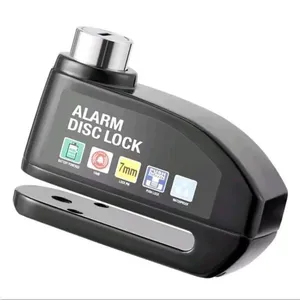 Trava Antifurto Cadeado P- Moto Com Alarme Sonoro Freio Disco