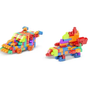 Bloco de montar Dismat Sacola Construção Click 440 peças 4 peças XK110