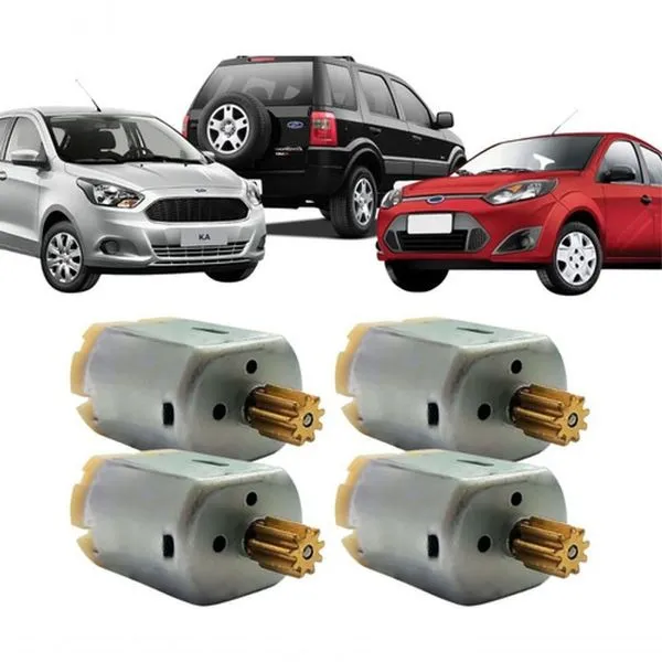 Kit 4 Micro Motores para Trava de Fechadura Elétrica em Portas Modelo F103 para Fiesta, Ecosport e KA com Engrenagem Kit 4 Micro Motores para Trava de Fechadura Elétrica em Portas Modelo F103 para Fiesta, Ecosport