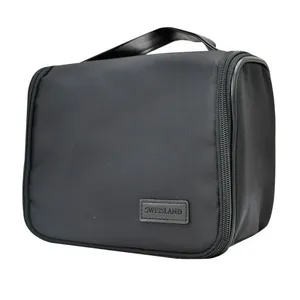 Necessaire Masculina Grande Bolsa Organizadora Viagem Divisórias Alça De Pendurar - Ys27039 Preto