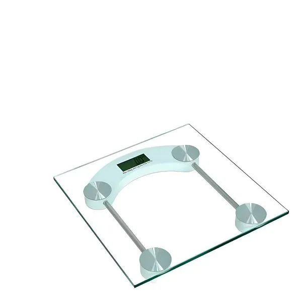Balança Digital Para Banheiro Em Vidro Temperado Com Display Lcd – Alta Precisão Até 180kg