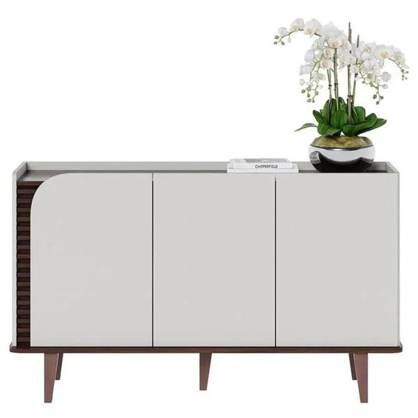 Aparador Buffet Jurerê Off White Matte Nogueira Real - Colibri