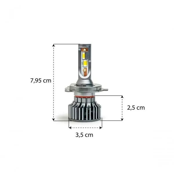 Kit Lâmpada Automotiva LED para Farol TP-6136 LED Force 6000 Premium H4 Branco Iluminação Intensa com Tecnologia LED CSP Kit Lâmpada Automotiva LED para Farol TP-6136 LED Force 6000 Premium H4 Branco Tarponn
