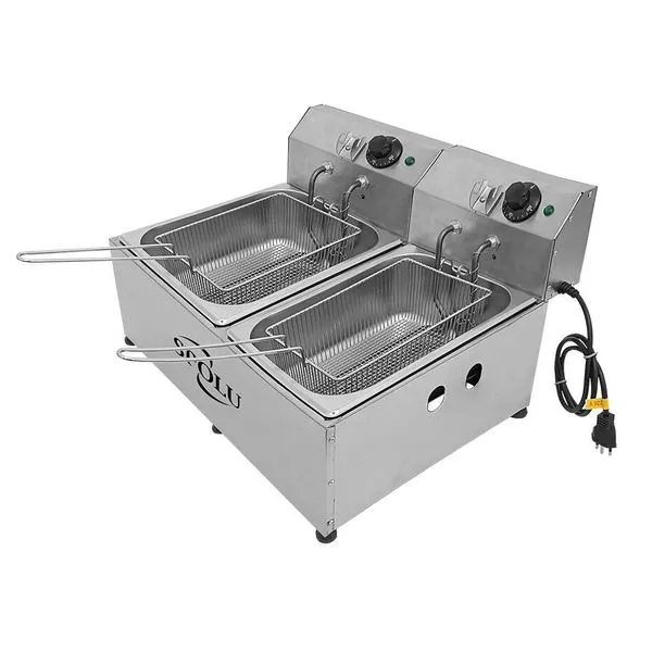 Fritadeira Elétrica 2 Cuba 12 Litros 220V Spolu Spl-571