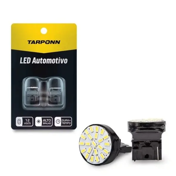 Lâmpada Led Automotiva Pingo para Luz de Ré e Lanterna TP-5056 T20 3014 22SMD 12V 6000K Par Tarponn Lâmpada Led Automotiva Pingo TP-5056 T20 3014 22SMD 12V 6000K Par Tarponn