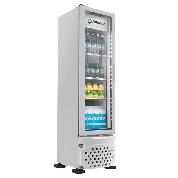 Expositor Vertical Imbera 229L 1 Porta Vidro Branco VR08 102718 Expositor Vertical Imbera 229L 1 Porta Vidro Branco 220V VR08 1027185