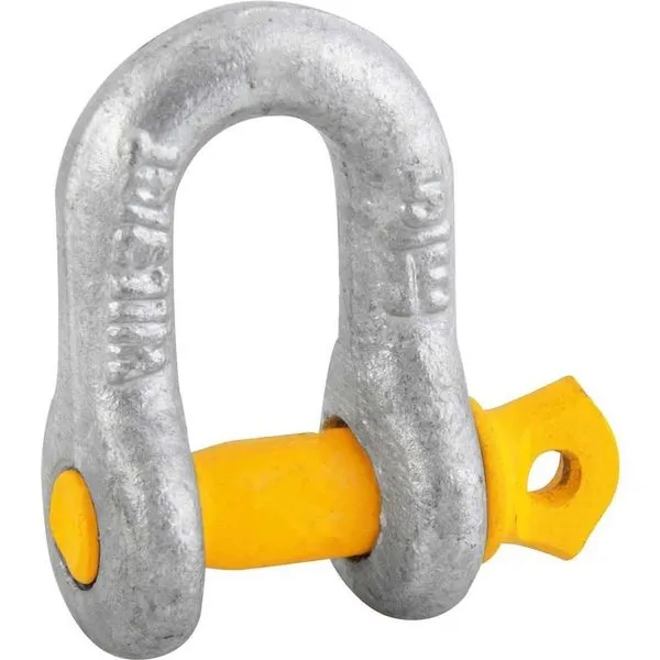 Manilha Reta para Cabo de Aço 5-16 7,94mm Aço Carbono Galvanizado a Fogo para Fixação e Içamento Vonder Manilha Reta 5-16 7,94mm Aço Carbono Galvanizado a Fogo para Elevação de Cargas Vonder