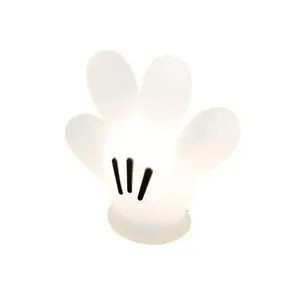 Luminária Abajur De Mesa Luva Mickey 3D com LED Disney Natural