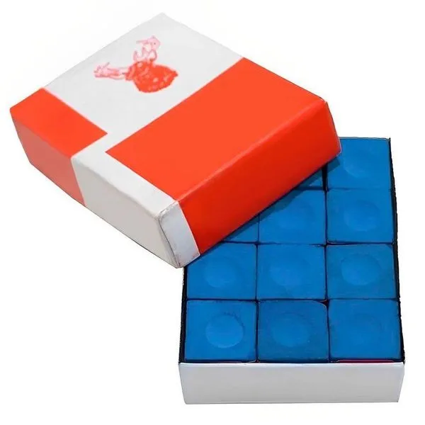Kit 30 Giz Mastar Azul Profissional Sinuca Bilhar