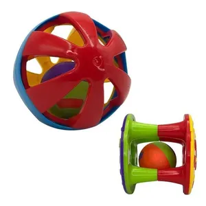 Brinquedo Infantil Conjunto com Torre e Bola Chocalho para Estímulo Sensorial de Bebês Jp Brink Conjunto Brinquedo Infantil com Torre e Bola Chocalho para Bebês Jp Brink