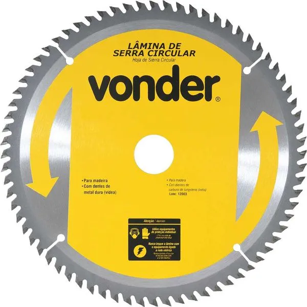 Lâmina de serra circular 235mmx25mm 60 dentes de metal duro/vídea -VONDER