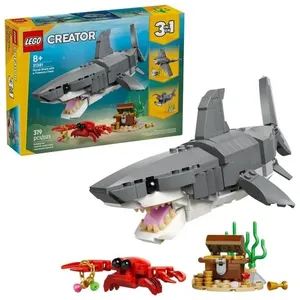 Lego Creator 3 em 1 Tubarão Com Bau De Tesouro 379 Pçs 31381