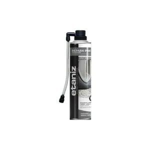 Repara Pneus Spray 400ML 260G para Automóveis e Motocicletas Enche e Veda Furos Até 3mm Etaniz Repara Pneus Spray 400ML 260G para Automóveis e Motocicletas Uso Emergencial Etaniz