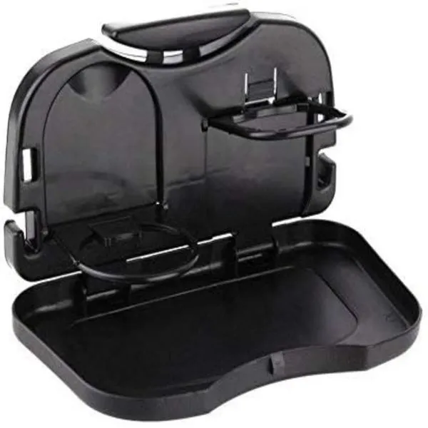 Bandeja Multifuncional para Carro Organizador de Latas e Garrafa para Viagem e Lanche Preto Utibom Bandeja Multifuncional para Carro Organizador de Lanche e Bebidas para Viagem Preto Utibom