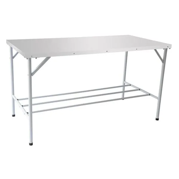 Mesa de Apoio em Inox 900x1900 BA19 para Padaria Confeitaria Restaurante Prata Metalúrgica Venâncio Mesa de Apoio em Inox BA19 para Manipulação de Alimentos Prata Metalúrgica Venâncio