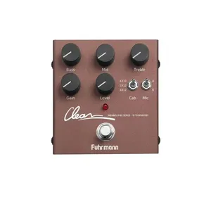 Pedal de Guitarra e Violão Clean SD01 Preamp com Simulador de Gabinete IR Preto Fuhrmann Pedal de Guitarra e Violão Clean SD01 Preamp com Simulador IR Preto Fuhrmann