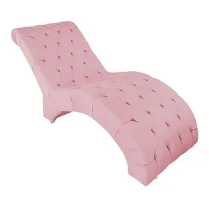 Recamier Divã Espreguiçadeira Para Sala Cliníca Aline Suede Rosê
