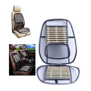 Encosto Lombar de Bambu para Cadeira e Carro Suporte Coluna Corretor Postural Almofada Massagem Encosto Lombar Bambu para Cadeira e Carro Suporte Coluna Corretor Postural