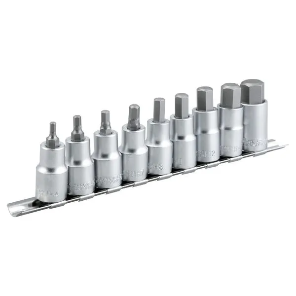 Jogo de Soquetes Hexagonais 4 a 17mm 9 Peças Vonder