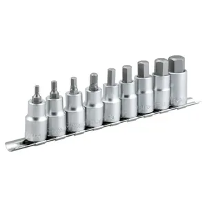 Jogo de Soquetes Hexagonais 4 a 17mm 9 Peças Vonder