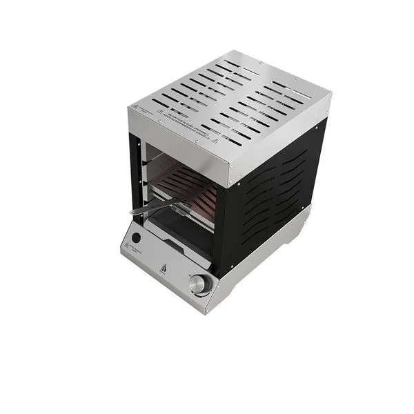 Churrasqueira A Gás Vertical Sem Fumaça Flame Dinoxx Gás GLP Preta