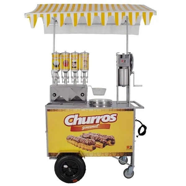 Carrinho De Churros Gourmet R2 4 Doceiras E Masseira Com Resistência 220v R0078-2