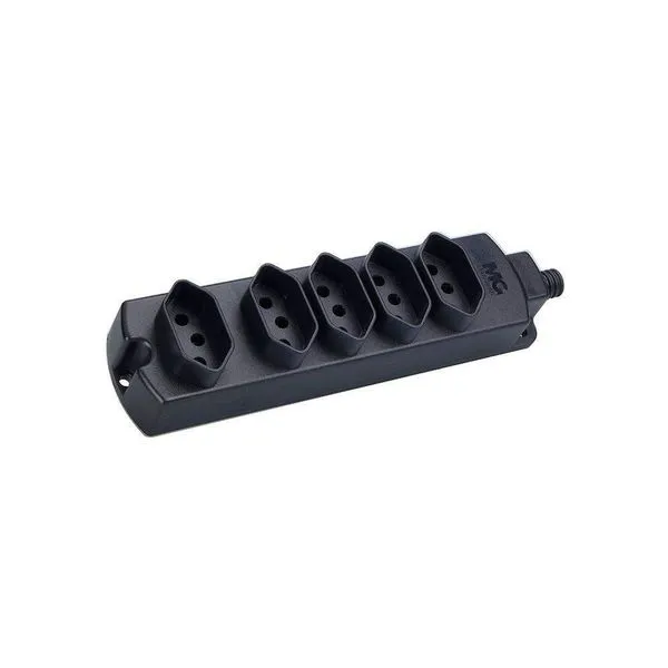Régua Com 5 Tomadas Margirius Tmu5-310 2p+t 10A Preta Bivolt Preto