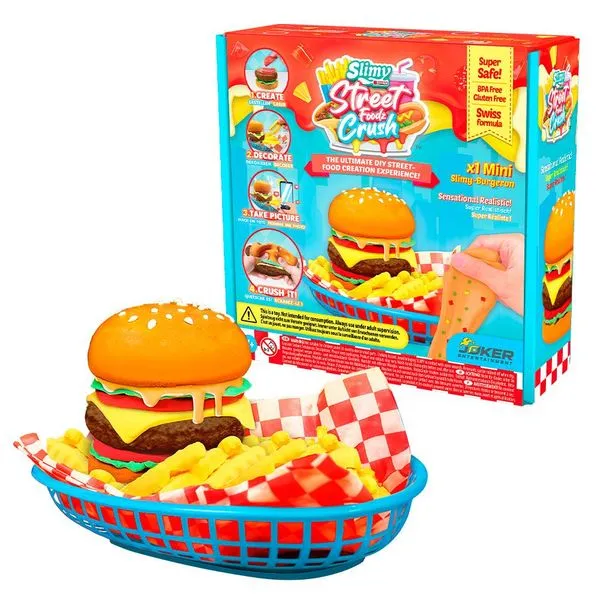Mini Kit de Slime de Hamburger Slimy DIY Street Food Crush