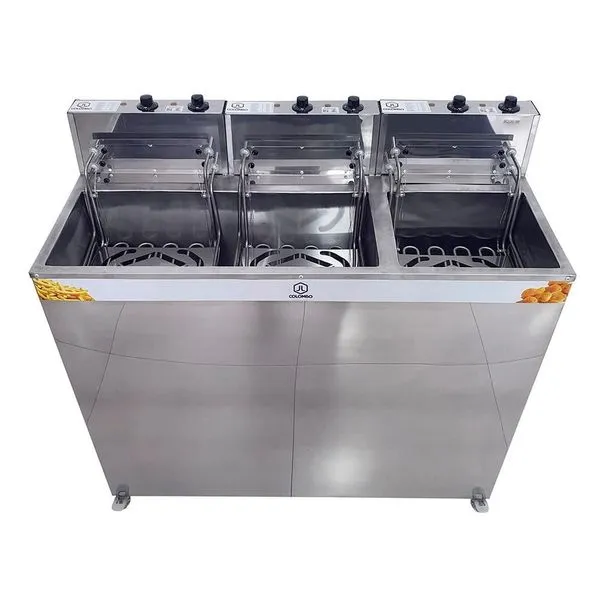 Fritadeira Elétrica água E óleo Jl Colombo Gabinete 2 Cubas 36 Litros E 18 Litros 5000w 148305
