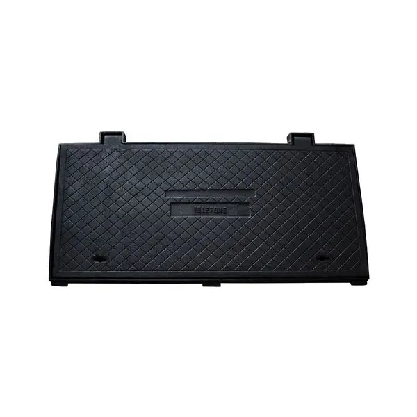 Tampa Tampão de Chão T R2 Articulado Ferro Fundido 55x110cm