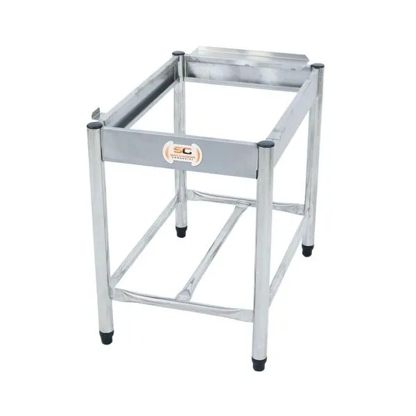 Cavalete de Apoio Inox para Chapa Char Broiler Americana CECGP45 Prata Metalúrgica Venâncio Cavalete de Apoio Inox CECGP45 para Chapa Char Broiler Prata Metalúrgica Venâncio