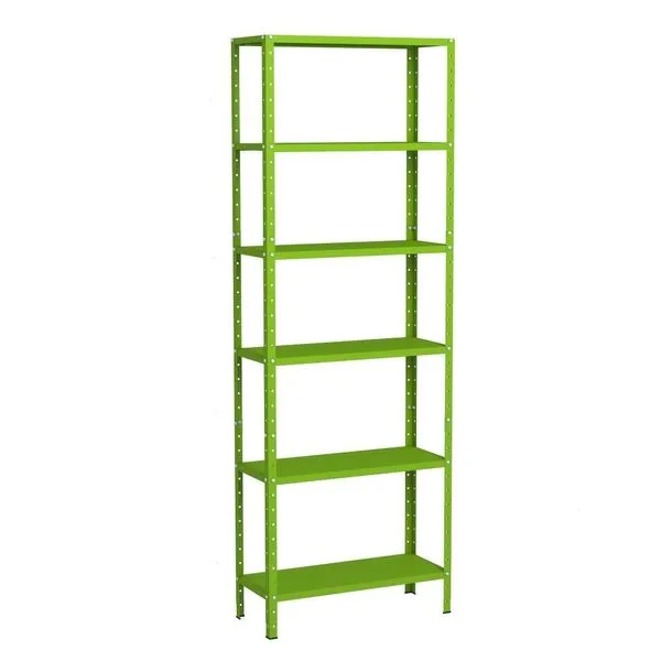 Estante Aço 6 Prateleiras EAF015 Verde Estante 6 Prateleiras Aço Livros Quarto Cozinha Multiuso Fer Verde