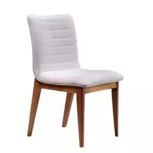 Cadeira De Jantar Cercatto Revestida Em Tecido Suede Cor Cinza Claro
