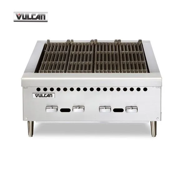 Char Broiler a Gás GLP VCRB25-2 58000 BTU-H 4 Queimadores Aço Inoxidável Hobart Brasil Char Broiler a Gás GLP VCRB25-2 58000 BTU-H 4 Queimadores Inox Hobart
