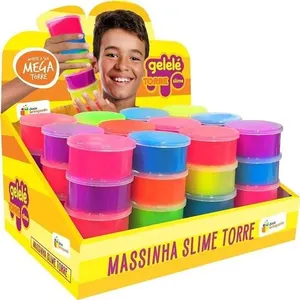 Slime Gelele Torre Tradicional 196g Display 12 Torres 6 Cores Doce Brinquedo
