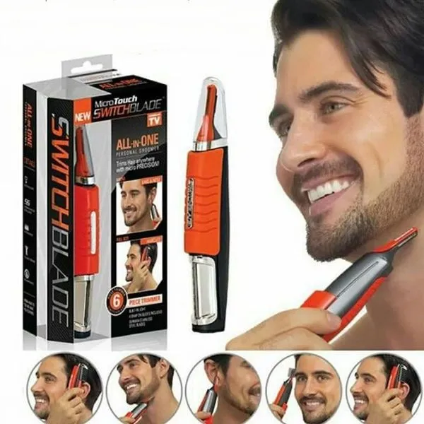 Maquina de Cortar Cabelo Aparador Pelos sem Fio Utibom 6 em 1 Uso Pessoal Lâmina Aço Inoxidável a Pilha Aparador Multifuncional Utibom 6 em 1 para Cabelo e Pelos Lâmina Aço Inoxidável a Pilha