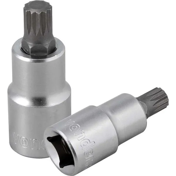 Soquete multidentado curto com encaixe de 1/2" M10 VONDER