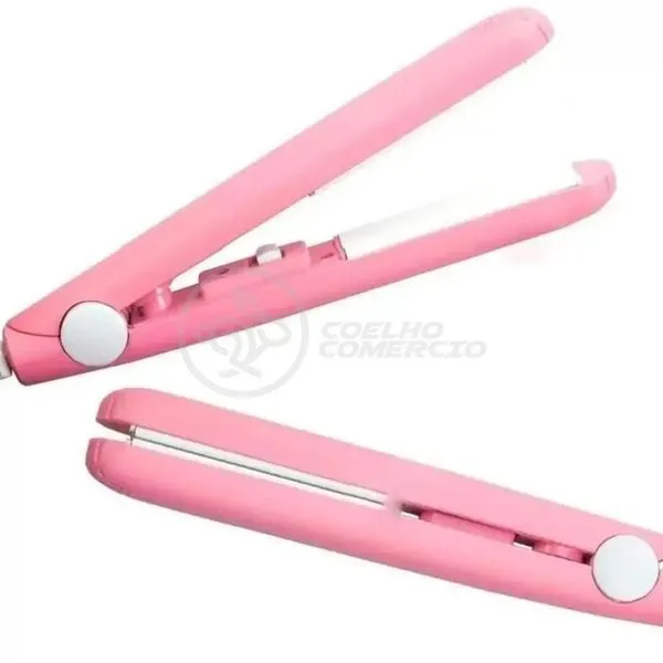 Mini Chapinha Prancha para Cabelo Morina Placas Cerâmica 160 graus Tecnologia Rápida Rosa Bivolt Mini Chapinha Prancha para Cabelo Morina Placas Cerâmica 160° Rosa Bivolt