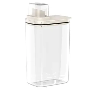 Dispenser para Sabão Líquido Amaciante 2,3L Flow Bege com Tampa Medidora Ou