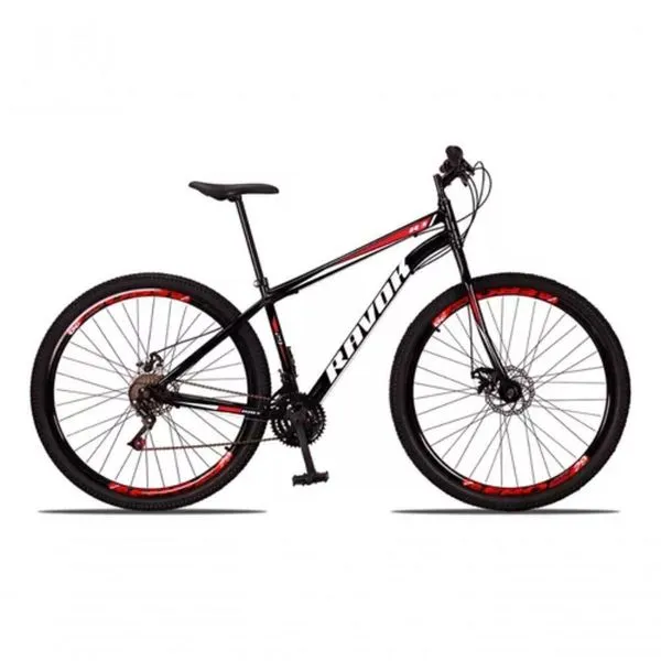 Bicicleta Aro 29 Bike Aço 21 Marchas Velocidades Freio A Disco Cor:vermelho
