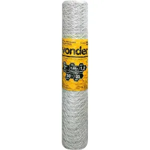 Tela Metálica Hexagonal Malha 2" 18 BWG x 1,2m 50 metros Galinheiro VONDER
