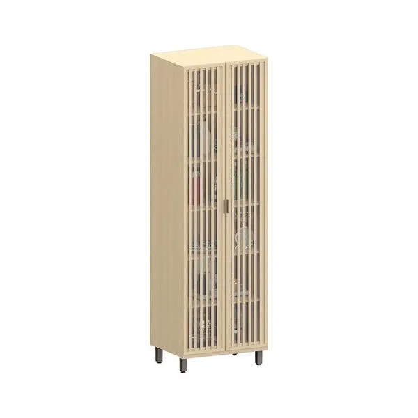 Cristaleira 100% Mdf 2 Portas Com Vidro 70cm Aura Luciane Mó Carvalho
