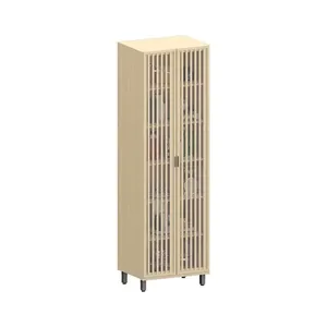 Cristaleira 100% Mdf 2 Portas Com Vidro 70cm Aura Luciane Mó Carvalho