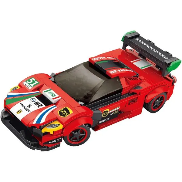 Carro com Controle Remoto Blocos de Montar c/ 279 Peças - Vermelho
