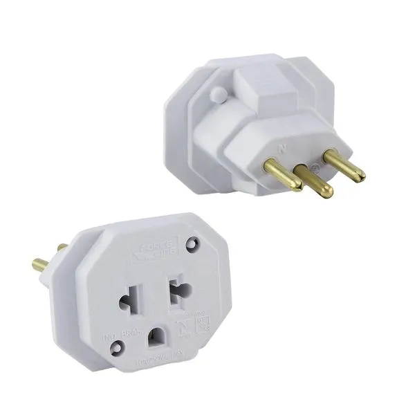 Pino Adaptador de Energia Force Line 3 Tomadas 3P