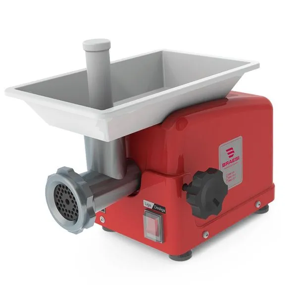 Moedor Elétrico de Carne BMC-05 Motor 1-4 C.V. Bivolt Bocal 05 Vermelho BRAESI