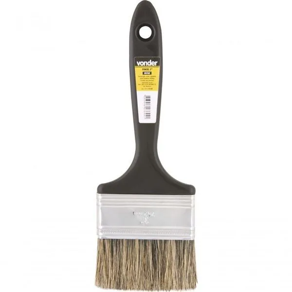 Pincel 2.1-2 Cerdas Gris Cabo Plástico Tintas Latéx E Vonder