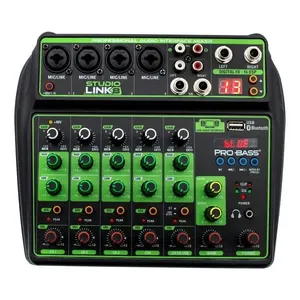 Mesa de Som Studio Link 8 com 8 Canais Bluetooth Interface USB MP3 Tela LED DSP 16 Efeitos Phantom Power Pro Bass Mesa de Som Studio Link 8 com 8 Canais Bluetooth Interface USB MP3 Tela LED DSP 16 Efeitos Pro Bass