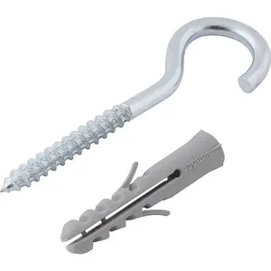 Gancho 4,8mm x 70mm com Bucha de Nylon 10mm 6 Peças G-10 - VONDER